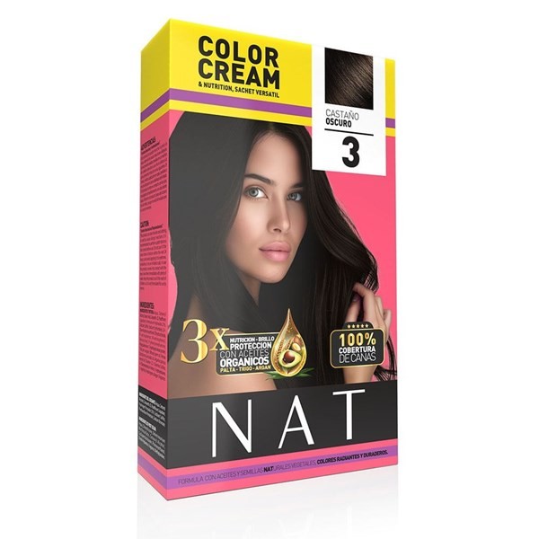 Nat Kit Tintura Color Cream & Nutrition Color 3 Castano Oscuro