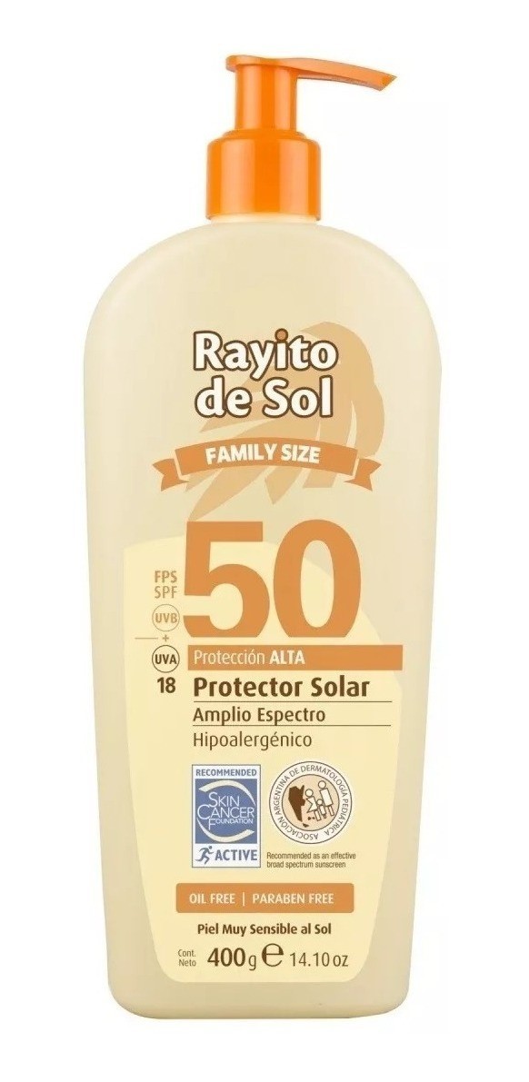 Rayito de Sol Protector Solar Oil Free Emulsión Fps50 400 gr #1