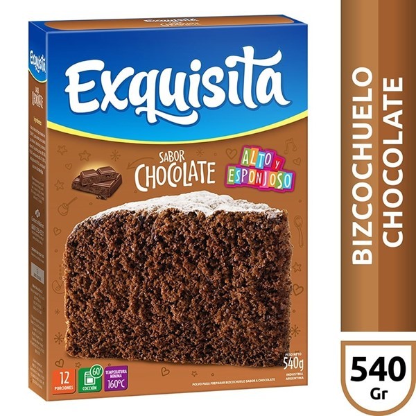 Exquisita Bizcochuelo Chocolate X540 Gr