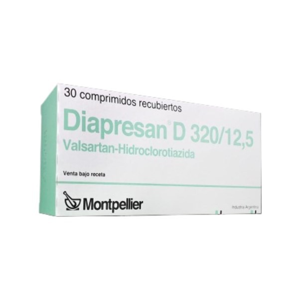 Montpellier Diapresan D Valsartán + Hidroclorotiazida 320 / 12,5 Mg x 30 Comp Recubiertos #1