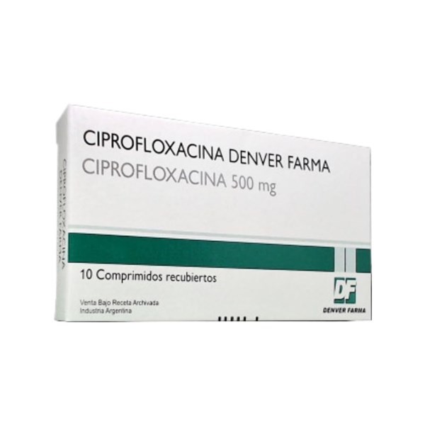 Ciprofloxacina Denver Farma 500 Mg x 10 Comp Recubiertos #1