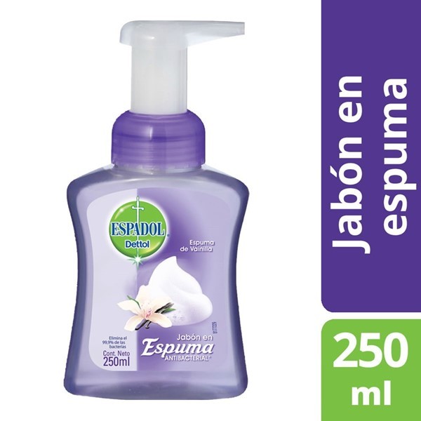Espadol Jabón Antibacterial Espuma Vainilla 250 ml #1