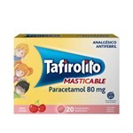 Tafirolito Masticable Cereza | 20 comprimidos masticables | Paracetamol 80 mg #1