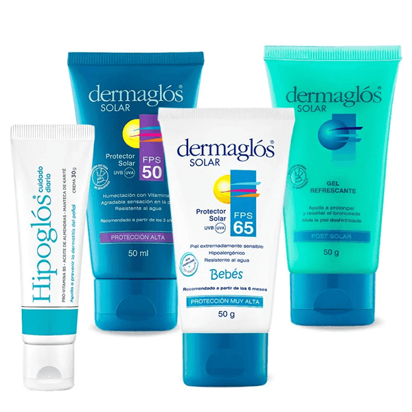 Dermaglós Kit Mini Protector Solar + Post Solar + Hipoglos #1