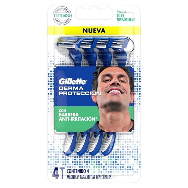 Gillette Máquinas de Afeitar Derma Protección (4 Unidades) alt
