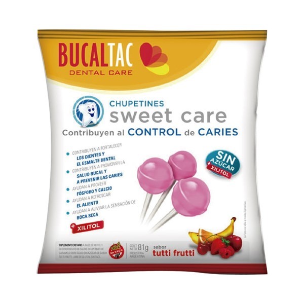 Bucal Tac Chupetines Sweet Tutti-Frutti 80 Gr