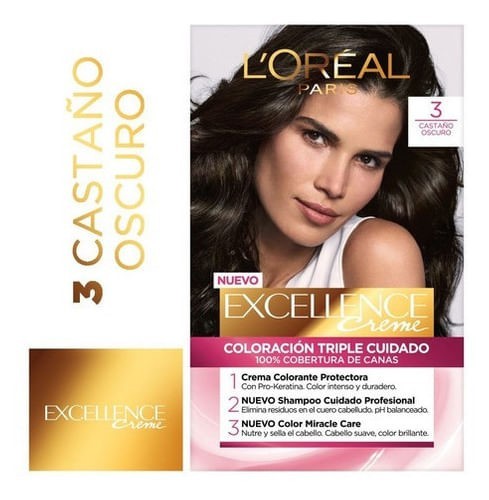 Excellence Kit de Coloracion Castaños 3 Castaño Oscuro #1