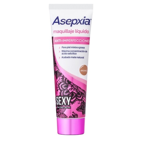 Asepxia Maquillaje Líquido Sexy Skin Bronce 30 ml alt