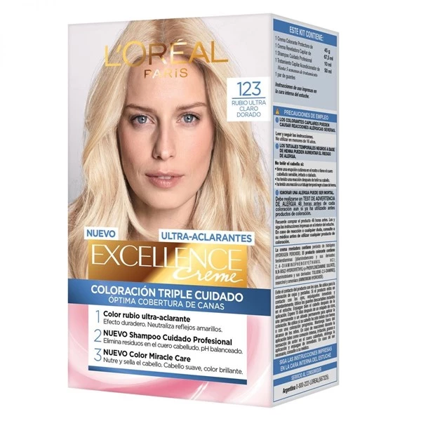 Excellence Kit Coloracion 123 Rubio Ultra Claro Dorado alt