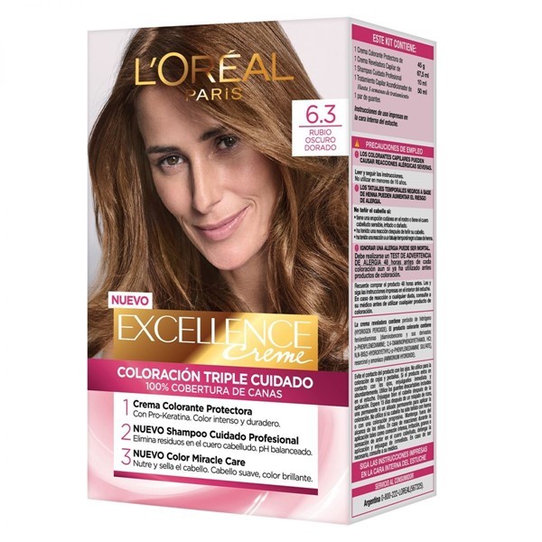 Excellence Kit Coloracion 6.3 Rubio Oscuro Dorado alt
