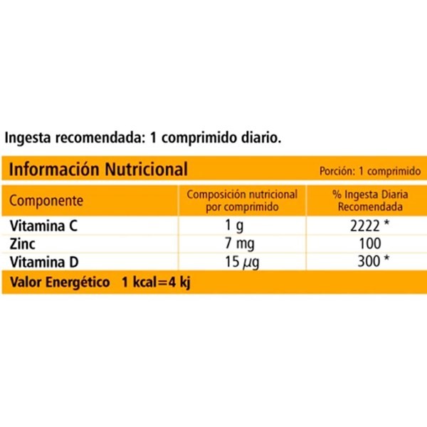Geonat Suplemento Dietario a Base de Vitamina C Vitamina D3 Y Zinc alt