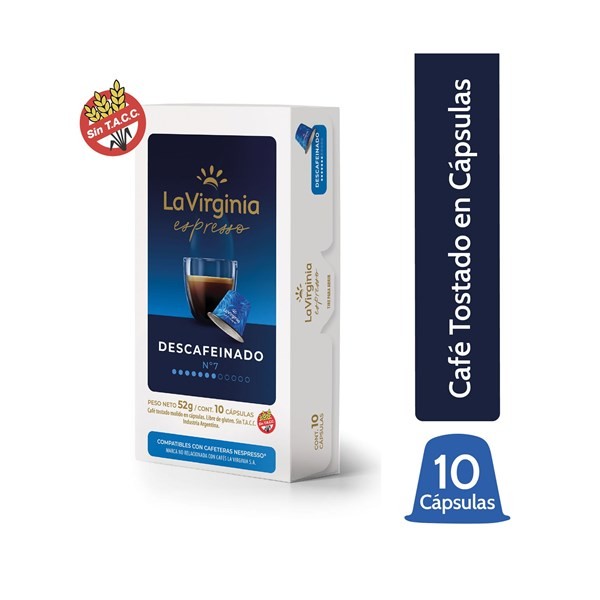 Cápsulas de Café La Virginia Descafeinado 10 uni #1