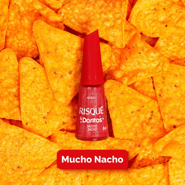 Risque Esmalte de Uñas Hipoalergénico Doritos Color Mucho Nacho Metálico alt