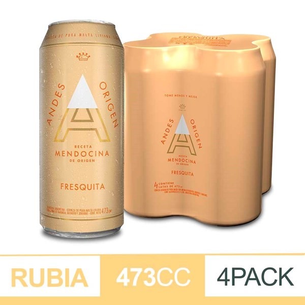 Cerveza Andes Origen Fresquita Fourpack