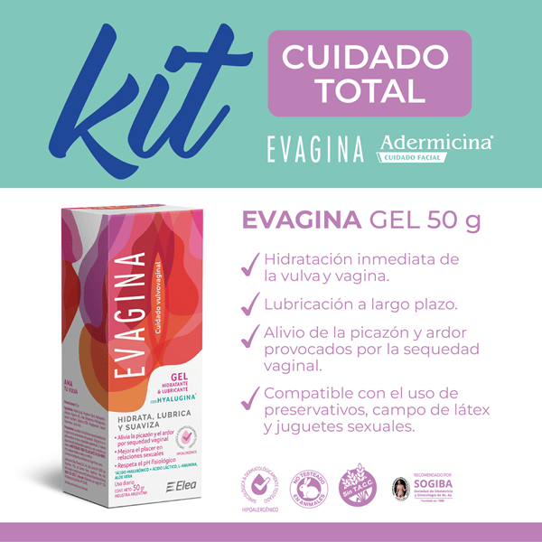 Kit Cuidado Total Evagina Gel Lubricante + Adermicina Antiarrugas alt