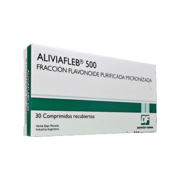 Denver Farma Aliviafleb Diosmina + Hesperidina Micronizada 500 Mg x 30 Comp Recubiertos