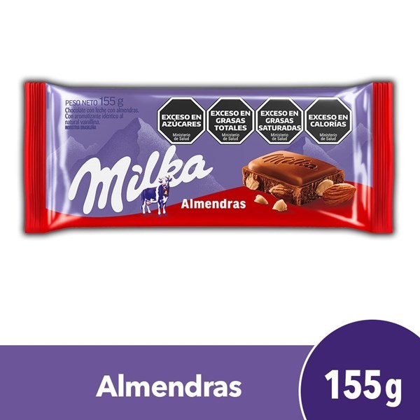 Chocolate Con Almendras Milka 155 g #1