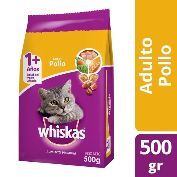 Alimento Whiskas Para Gatos Pollo 500gr #1