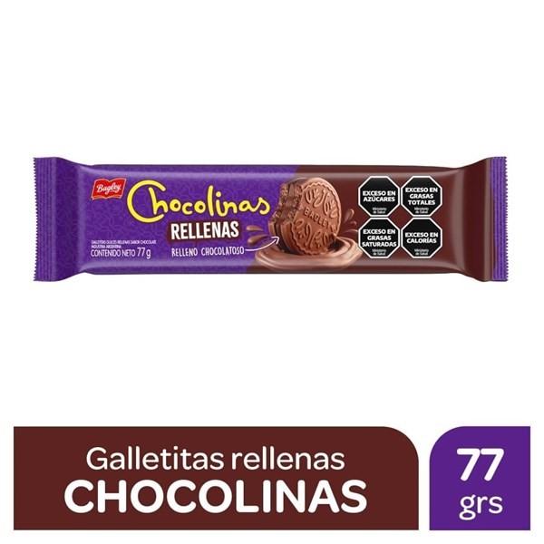 Galletitas Rellenas Sabor Chocolate Chocolinas 77 Gr. #1