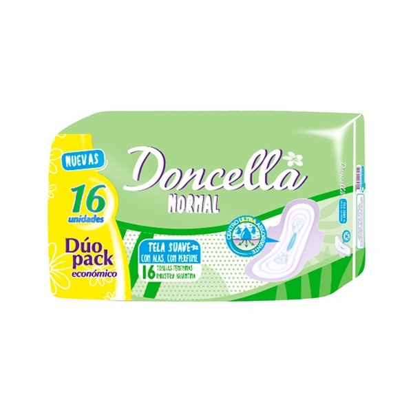 Toalla Femenina Doncella Normal Con Alas x 16 uni #1