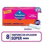 Tampones Sin Aplicador Nosotras Super X 8 Unidades #2