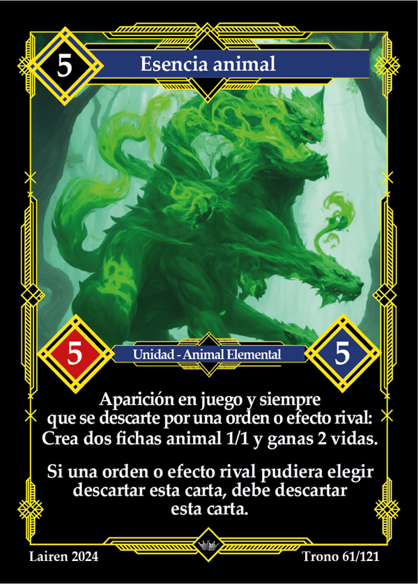 061 Esencia Animal 1ra Edicion - Coste 5