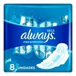 Always Seca Maxi Protección Toallitas Femeninas C/Alas x 8 U Unico #1