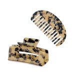 Evo Hair Fashion Set de Cabello (Peine + Hebilla Crudo) #1