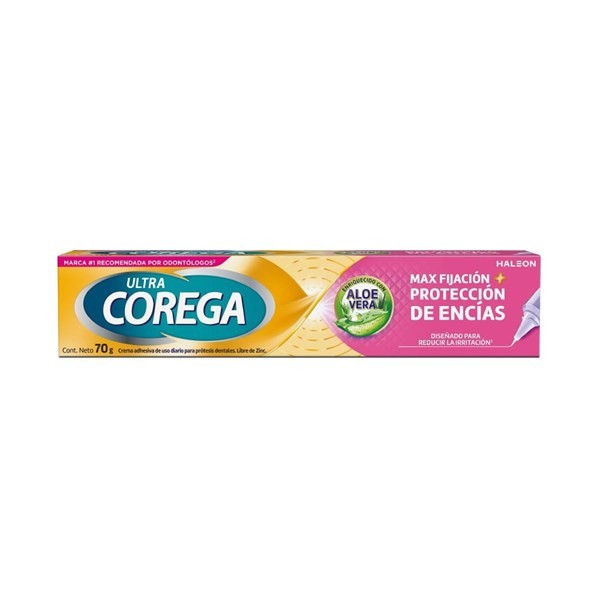 Adhesivos para Prótesis Dentales Ultra Corega Proteccion de Encias  70 g