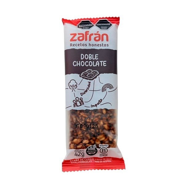 Barra de Cereal Zafran Doble Chocolate 12 unidades x 42 g #1