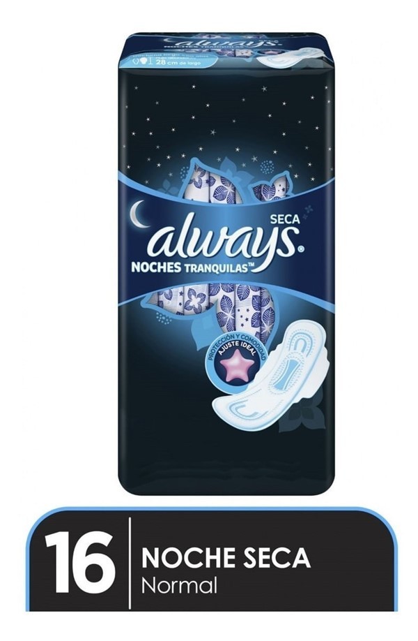 Always Seca Noches Tranquilas Toallitas Femeninas C/alasx16u | Unico #1