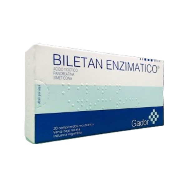 Gador Biletan Enzimatico Tióctico + Pancreatina + Asoc x 20 Comp #1