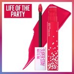 Labial Líquido SuperStay Matte Ink Tono Life Of The Party Birthday Collection Maybelline #4