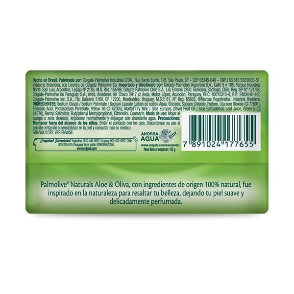 Palmolive Jabón Naturals Oliva Y Aloe Vera 125 gr alt