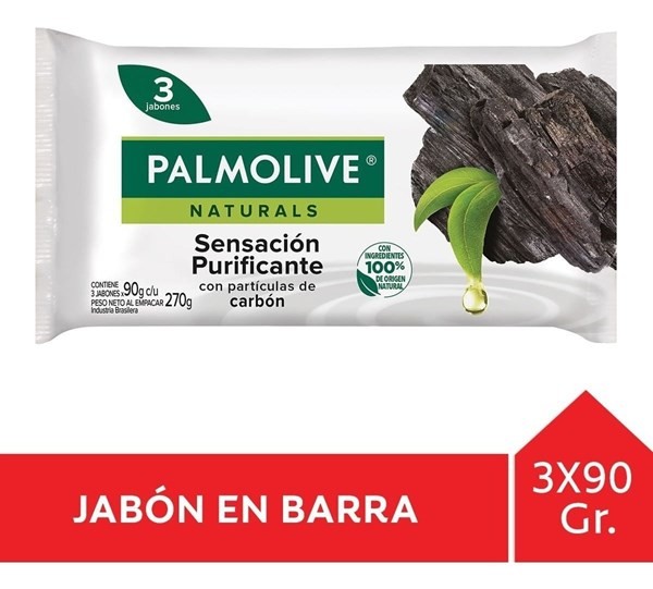 Palmolive Naturals Carbon Purificante Jabón en Barra 3 90 xg #1