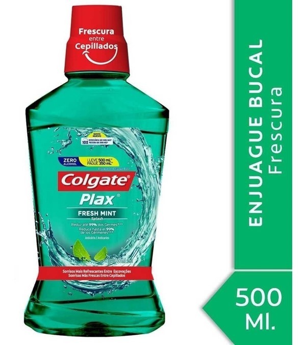 Colgate Enjuague Bucal Fresh Mint Promo (Lleve 500 ml Pague 350 ml) #1