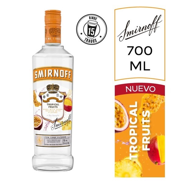 Vodka Smirnoff Tropical Fruits 700 cc #1