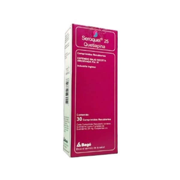 Bagó Seroquel 25 Quetiapina 25 Mg x 30 Comp