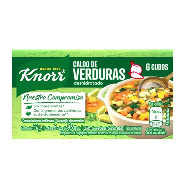 Caldo Knorr En Cubos De Verduras X 6 Uni alt