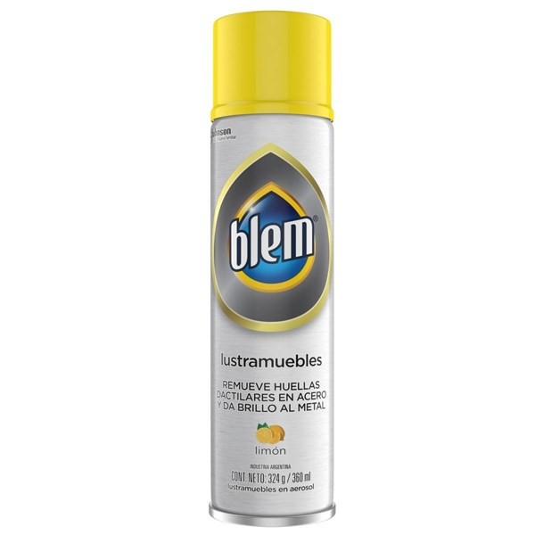Blem Lustramuebles Acero Inoxidable Y Metal Limón en Aerosol 360 cc alt