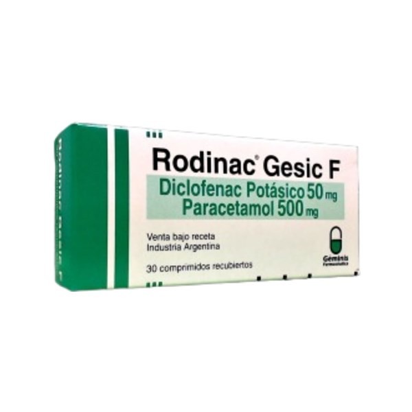 Géminis Farmacéutica Rodinac Gesic F Diclofenac Pot Sico + Asoc x 30 Comp Recubiertos #1
