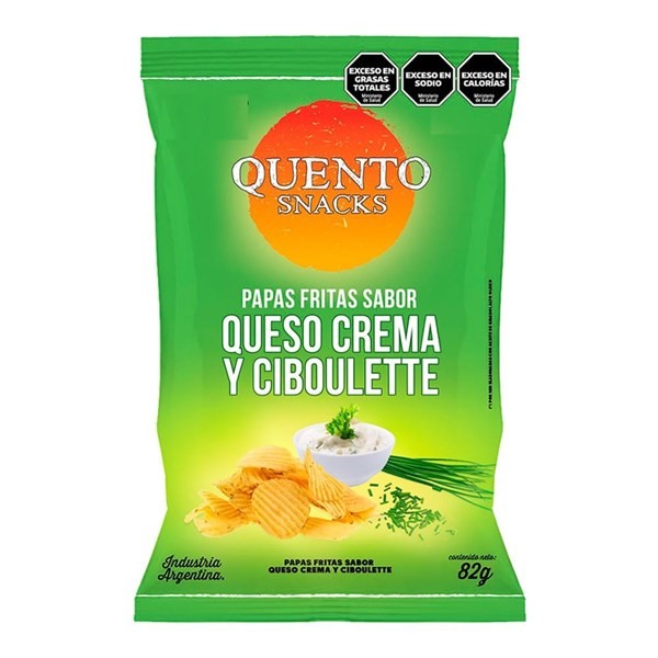 Generico Papas Fritas Quento Sabor Queso Crema Y Ciboulette 82 g #1