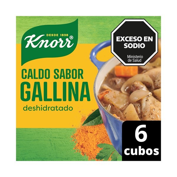 Caldo de Gallina Knorr en Caja 6 uni