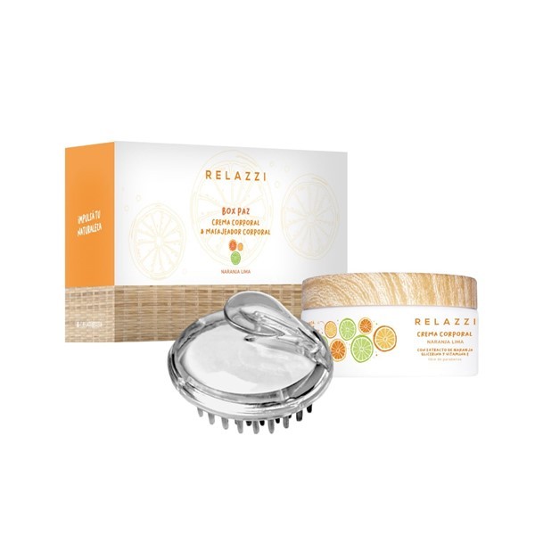 Relazzi Box Paz Naranja Lima (Crema Corporal + Masajeador) #1
