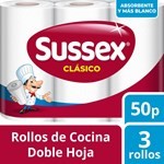 Sussex Rollos de Cocina Clásico Doble Hoja (3 Unidades) #1