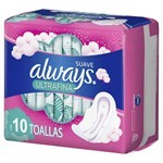 Always Toallas Femeninas Ultrafina Suave Con Alas 10 Unidades #3