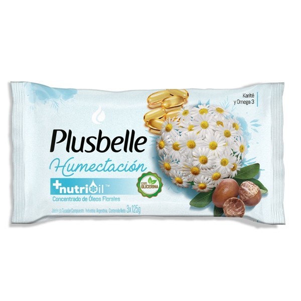 Plusbelle Jabon Humectacion Cremosa 125 gr (3 Unidades) alt