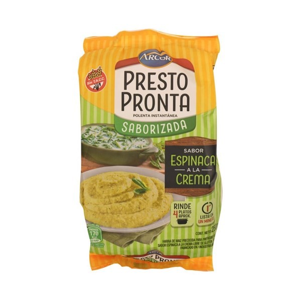 Polenta Saborizada Presto Pronta Espinaca a La Crema 250 gr #1