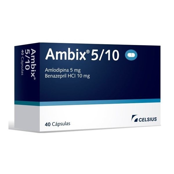 Ambix 5/10 | 30 Capsulas | Benazepril + amlodipino #1