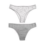 Bombacha Vedetina Wav Gris Y Cebra x 2 un Talle S #1